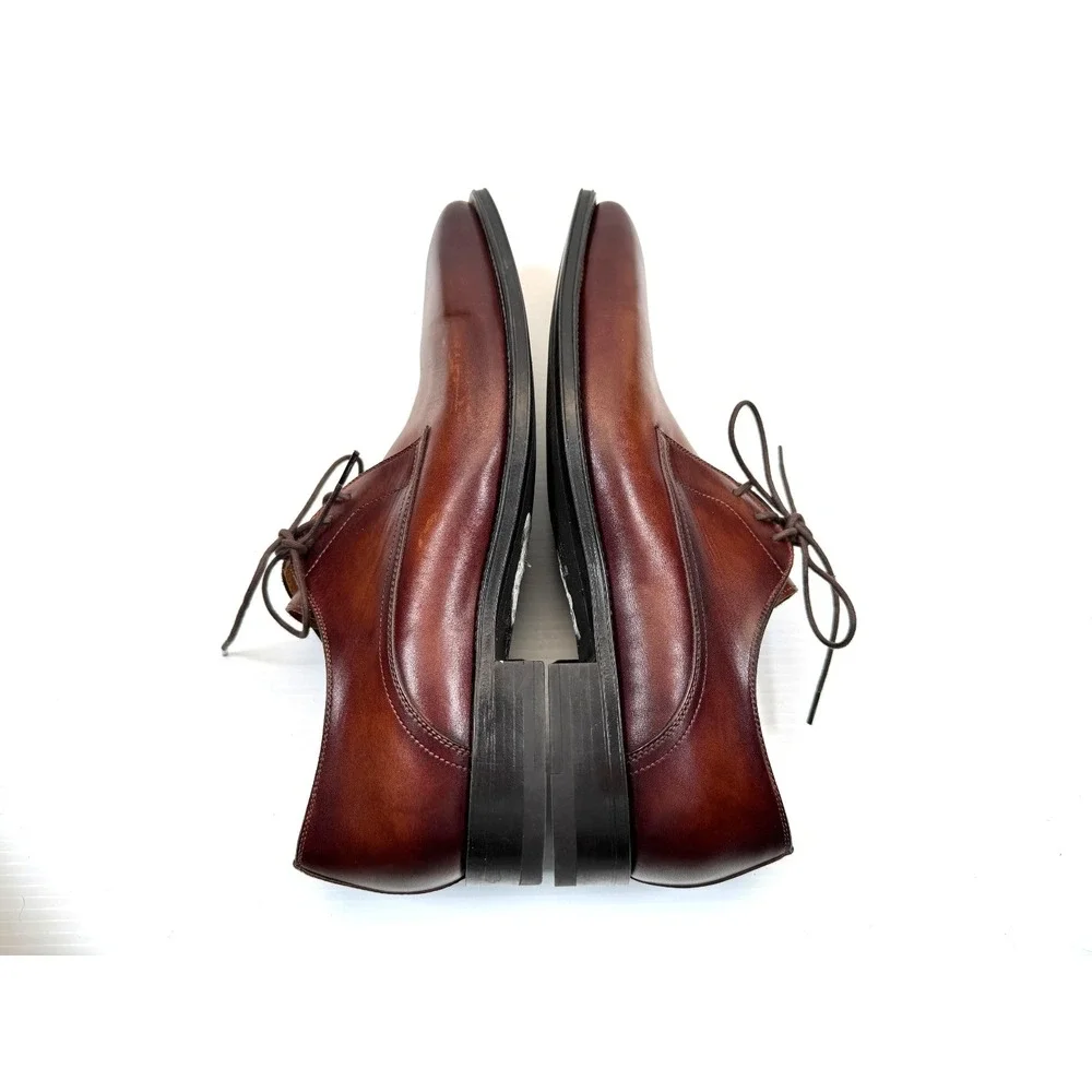 Magnanni Jacoby Leather Plain Toe Derby Shoes Mens 41 US 8 EUC‎ $525 Leather